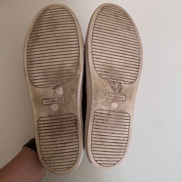 Tory Burch Lennon Navy Blue Perforated Leather Slip On Sneakers Size 10 - Picture 10 of 12